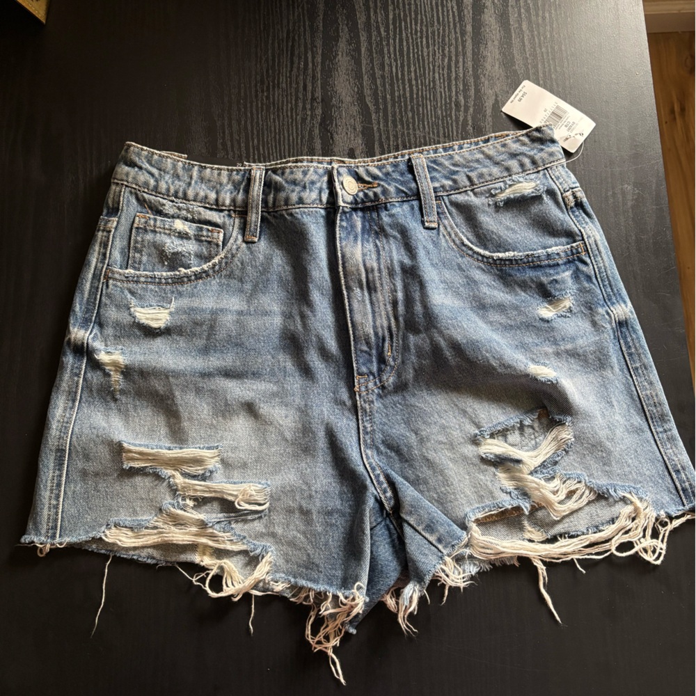 Buckle Blue Distressed Jean Shorts